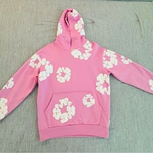 RARE Denim Tears Pink Cotton Wreath Hoodie Size Small AUTHENTIC ✨